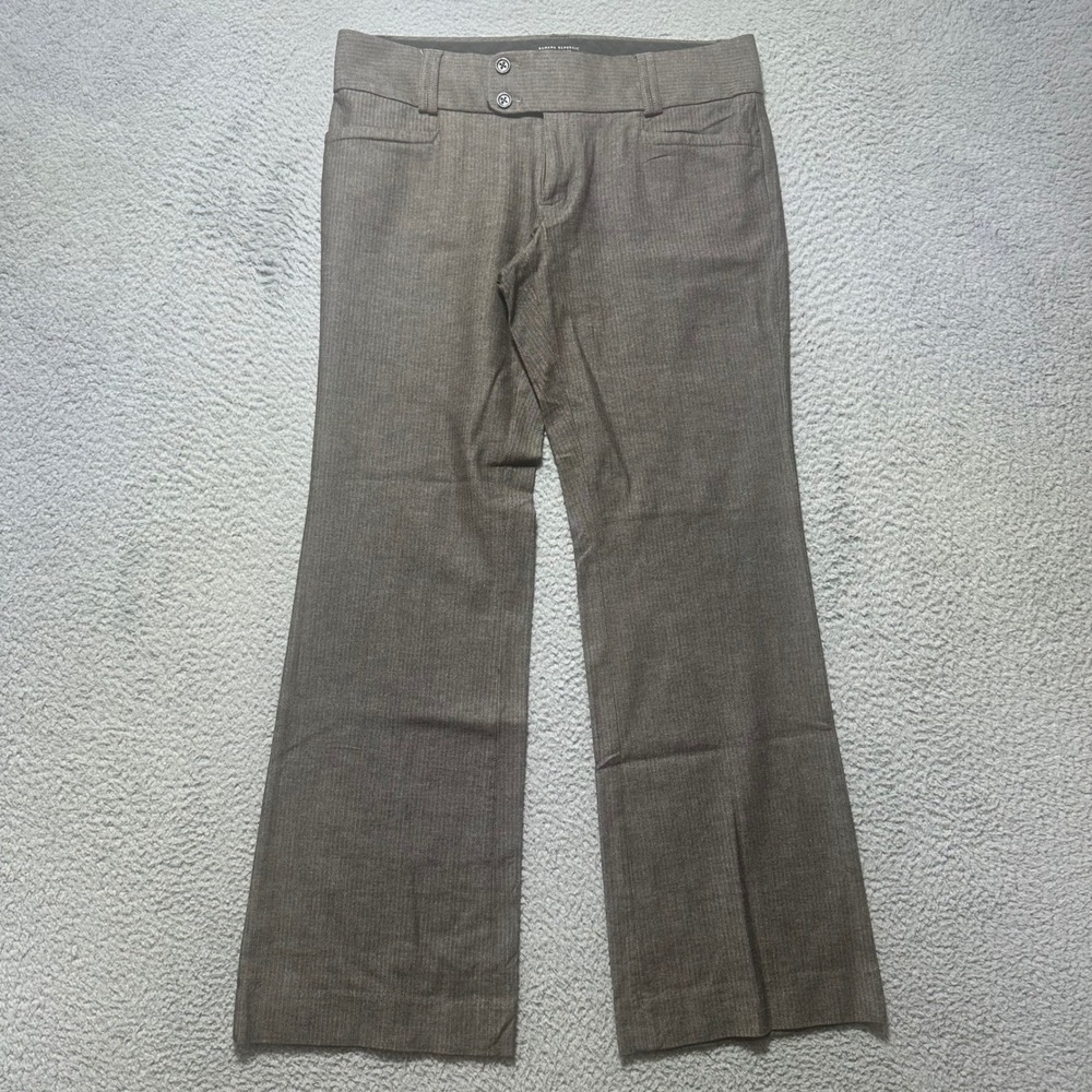 Banana Republic Sloan Fit‎ Herringbone Bootcut Dress Pants Brown Gray Womens 10